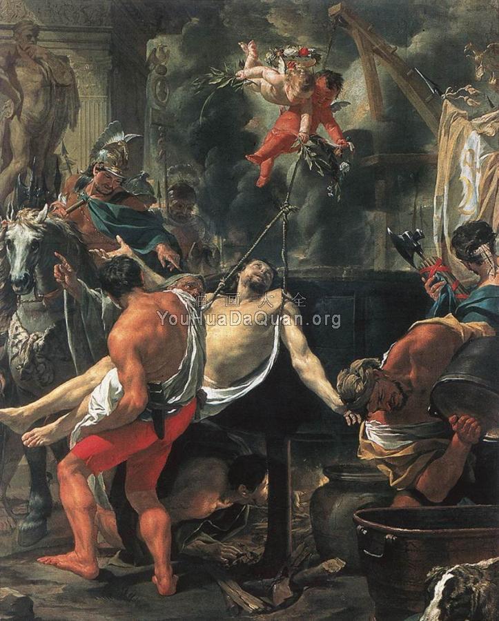 Martyrdom of St John the Evangelist at Porta Latina - 夏尔·勒·布伦